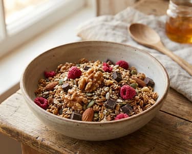 Nut and Dark Chocolate Granola (Low Carb)