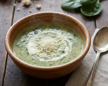 Creamy Spinach Soup with Parmesan