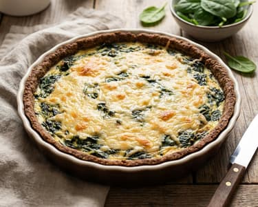 Spinach Quiche with Rye Crust