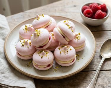 Meringues with Raspberry and White Chocolate