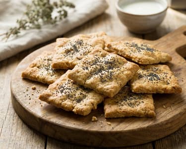 Savory Crackers with Poppy Seeds and Buttermilk