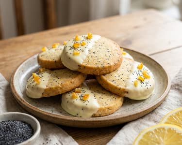 Poppy Seed and Lemon Shortbread