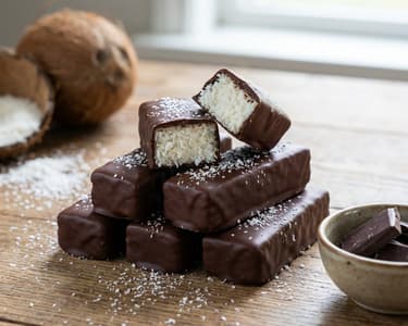 Coconut Bars with Dark Chocolate