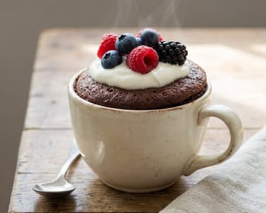 Chocolate and Berry Mug Cake