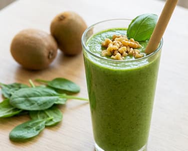 Green smoothie with kiwi and spinach | Vitamin bomb