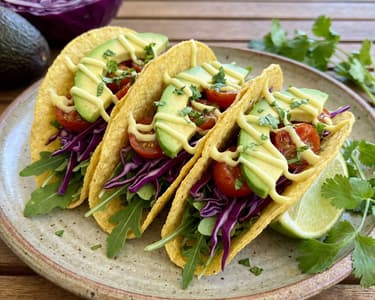 Vegetarian Tacos with Lime Mayonnaise