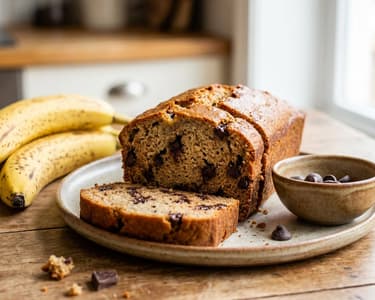 Banana and Dark Chocolate Loaf Cake