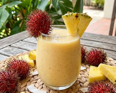 Rambutan and Pineapple Smoothie
