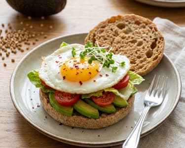 Brioșe englezești cu avocado și ou ochi