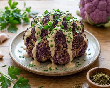 Roasted Cauliflower with Tahini Sauce and Za'atar