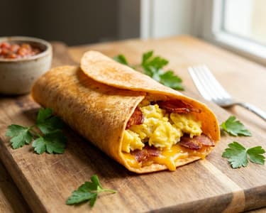 Tortilla Wrap cu Ou și Bacon
