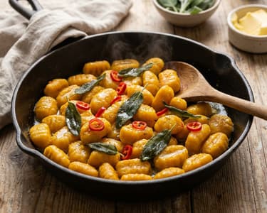 Pumpkin Gnocchi with Chilli and Sage | Autumn Delight