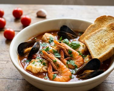 Fish and seafood soup Taranto style