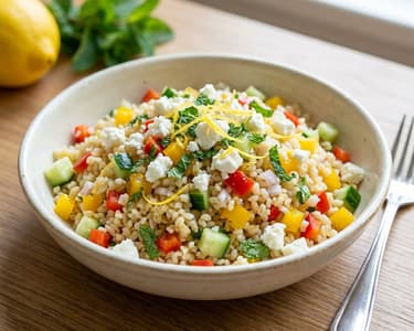 Bulgur Salad with Feta Cheese and Mint