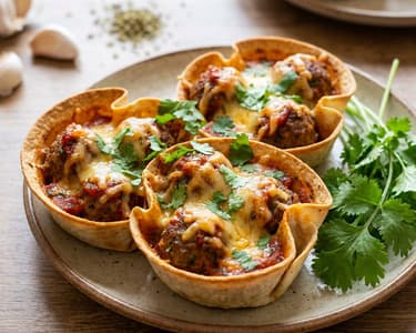 Beef and Cheese Tortilla Muffins