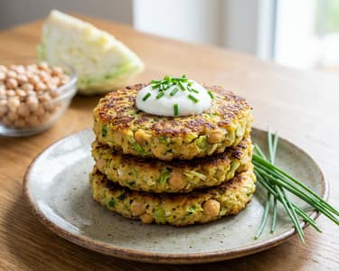 Șnițel vegetarian de legume cu năut și varză
