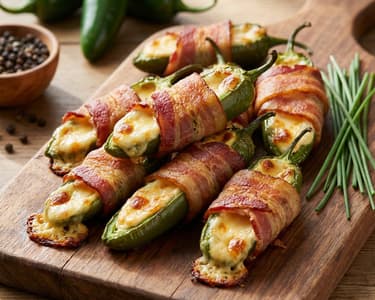 Baked Jalapeños with Bacon and Cheese