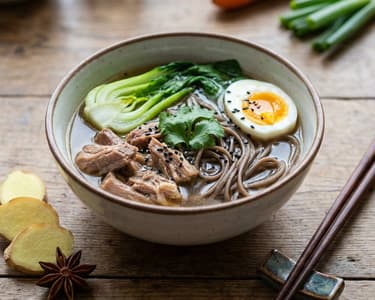 Pork and Soba Noodle Ramen
