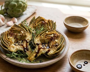 Roasted Artichokes with Balsamic Vinegar