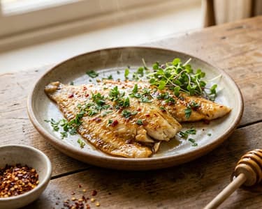 Honey and Chili Glazed Plaice