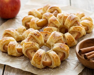 Apple rings in puff pastry