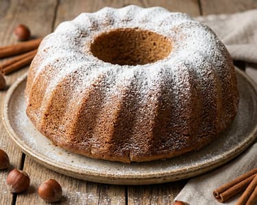 Fluffy Cake with Hazelnuts and Cinnamon