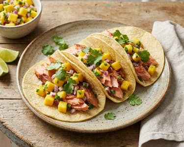Salmon Trout Tacos with Mango Salsa