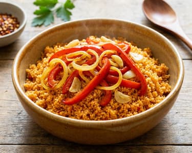 Spicy Couscous with Bell Pepper