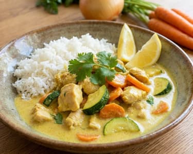 Chicken Curry with Zucchini and Carrot