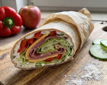 Wrap cu tortilla de spelta de casă