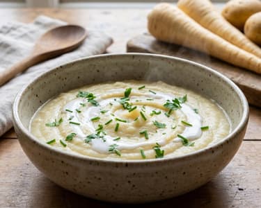 Creamy Parsnip Puree with Coconut Milk