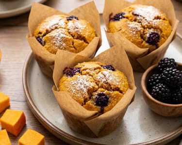 Pumpkin and Blackberry Muffins