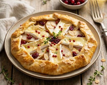 Savory Autumn Tart with Camembert and Pears