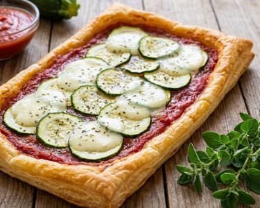 Savory Zucchini and Mozzarella Tart