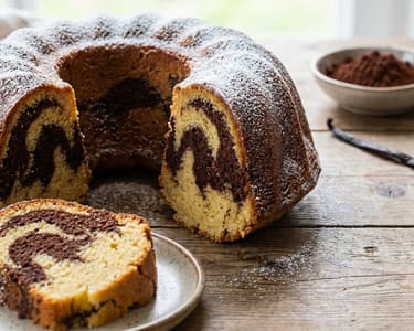 Fluffy Vegan Marble Cake