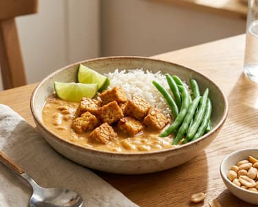 Peanut Curry with Coconut Milk and Tempeh