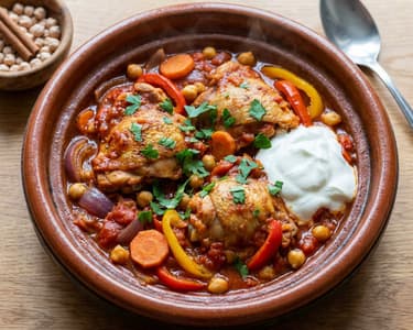 Chicken Tagine with Chickpeas and Harissa