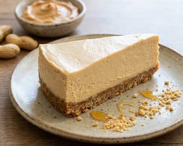 Peanut Butter Cheesecake with Oat Base