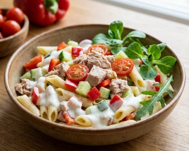 Creamy Tuna and Yogurt Pasta Salad