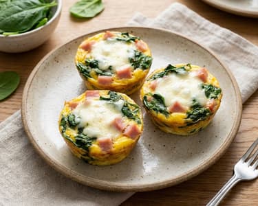 Egg, Mozzarella, and Baby Spinach Muffins