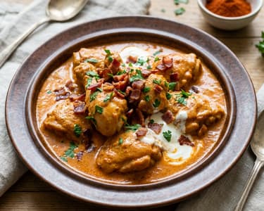 Chicken with Paprika and Sour Cream (Creamy Paprikash)