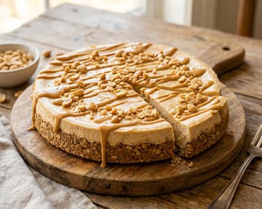 Peanut Cheesecake with Oat Base