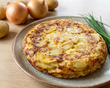 Tortilla de cartofi cu brânză Edam