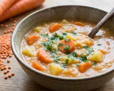 Red Lentil Soup with Carrots