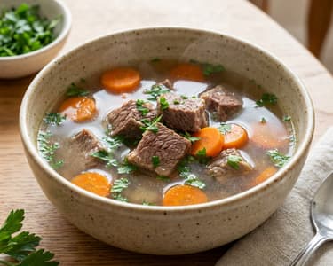 Clear Beef Soup with Vegetables