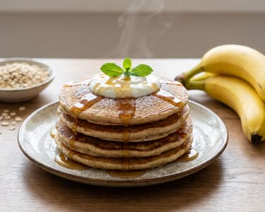 Oat Flake Pancakes with Bananas