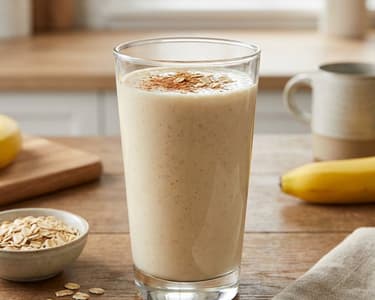 Nutritious Banana and Oat Milkshake