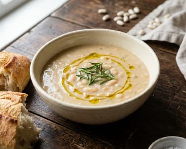 Creamy White Bean Soup with Garlic and Rosemary