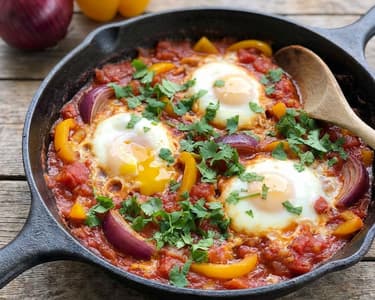 Shakshouka cu ouă și roșii