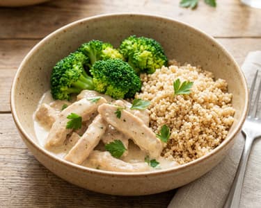 Creamy Turkey Mix with Couscous and Broccoli